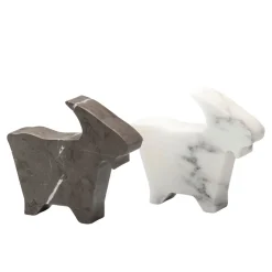 Goat Small White Statuette by Alessandra Grasso