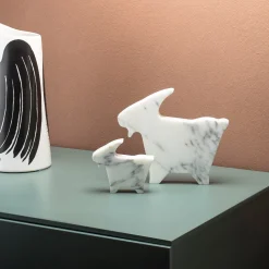 Goat Small White Statuette by Alessandra Grasso