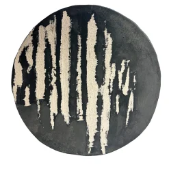 Gob 5 Black and White Ceramic Plate