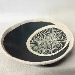 Gob 4 Black and White Ceramic Bowl