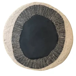 Gob 14 Black and White Ceramic Plate