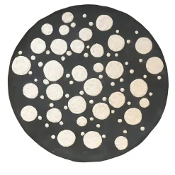 Gob 13 Black and White Ceramic Plate