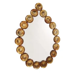 Goccia Ambra Murano Glass Wall Mirror