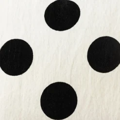 Goccia Polka-Dot Rectangular Black-And-White Cushion