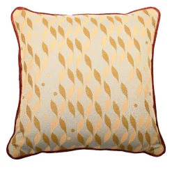 Gold Carrè Cushion in Talia Jacquard Fabric