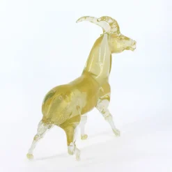 Gold Ibex Murano Glass Sculpture