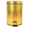 Gold Leather Pedal Bin