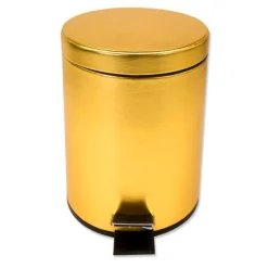Gold Leather Pedal Bin