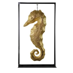 Gold Seahorse Framed Sculpture