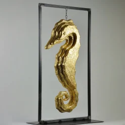 Gold Seahorse Framed Sculpture
