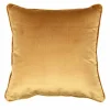 Gold Silk Velvet Carrè Cushion