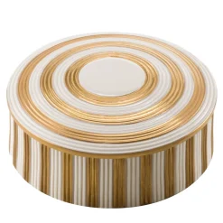Gold Stripes Belle Epoque Round Box