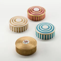 Gold Stripes Belle Epoque Round Box