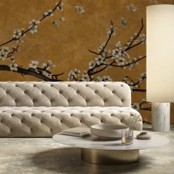 Golden Blossom Luxury Decorative Panel