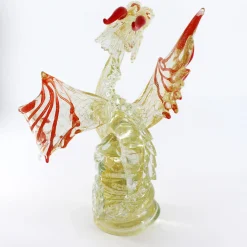 Golden Dragon Murano Glass Sculpture