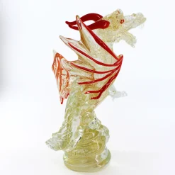 Golden Dragon Murano Glass Sculpture