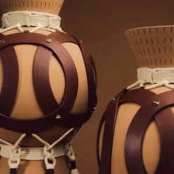 Golden Harvest Sculptural Ceramic Vase for Borbonese by Sara Ricciardi