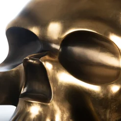 Golden Skull Sculpture