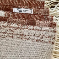 Graffiti Fringed Brown & Beige Blanket