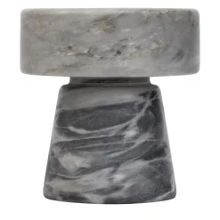 Gray Bardiglio Marble Candle Holder