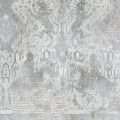 Gray Tapestry Cotton Wallcovering Fabric