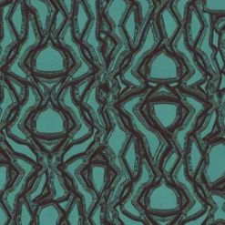 Green & Black Equinox Polyester Wallcovering Fabric