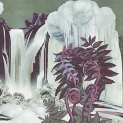 Green & Blue Enchantment Polyester Wallcovering Fabric