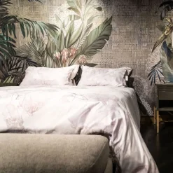 Green & Bronze Sarasvati Polyester Wallcovering Fabric