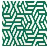 Green and White Mid Century Modern Geometric Wallpaper