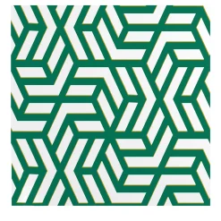 Green and White Mid Century Modern Geometric Wallpaper