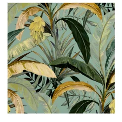 Green and Yellow Banana Leaf Wallpaper