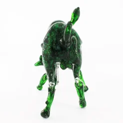 Green Bull Murano Glass Sculpture