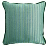 Green Carrè Cushion in striped jacquard fabric