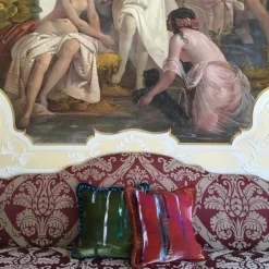 Green Coral Velvet Cushion