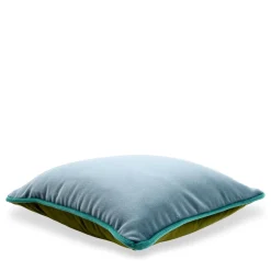 Green Light Blue Square Carrè Cushion