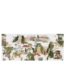 Green Rajasthan Cotton Wallcovering Fabric