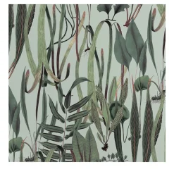 Green Vintage Botanical Herbs Wallpaper