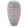Grid Black-And-White Vase