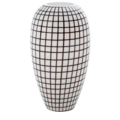 Grid Black-And-White Vase