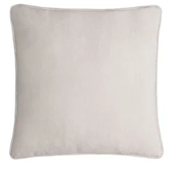 Happy Frame White Velvet Square Cushion