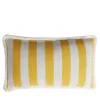 Happy White and Yellow With Fringes Outdoor Pillow