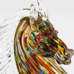 Harlequin Horse Murano Glass Sculpture