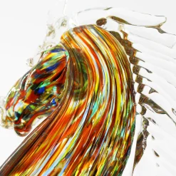 Harlequin Horse Murano Glass Sculpture