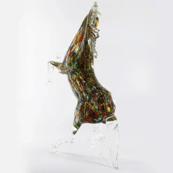 Harlequin Horse Murano Glass Sculpture