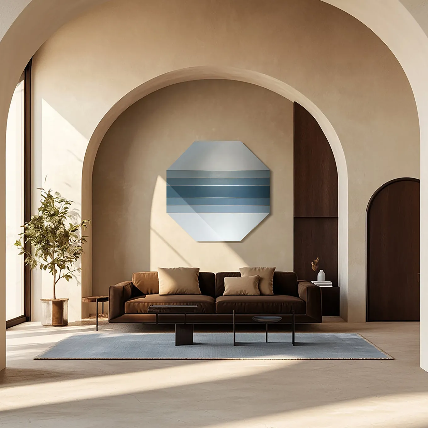 Harmony Light Blue Octagonal Decorative Panel