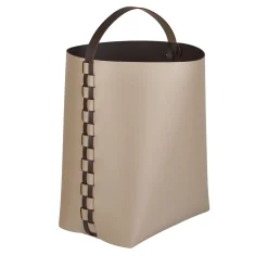 Helena Cappuccino And Chocolate Leather Basket