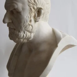 Hippocrates White Carrara Bust