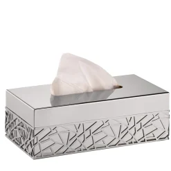 HIROITO RECTANGULAR TISSUE BOX - SILVER