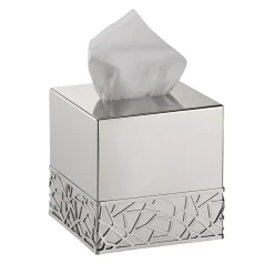 HIROITO SQUARE TISSUE BOX - SILVER