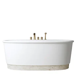 Holiday Bathtub with Calacatta Oro Molded Plinth